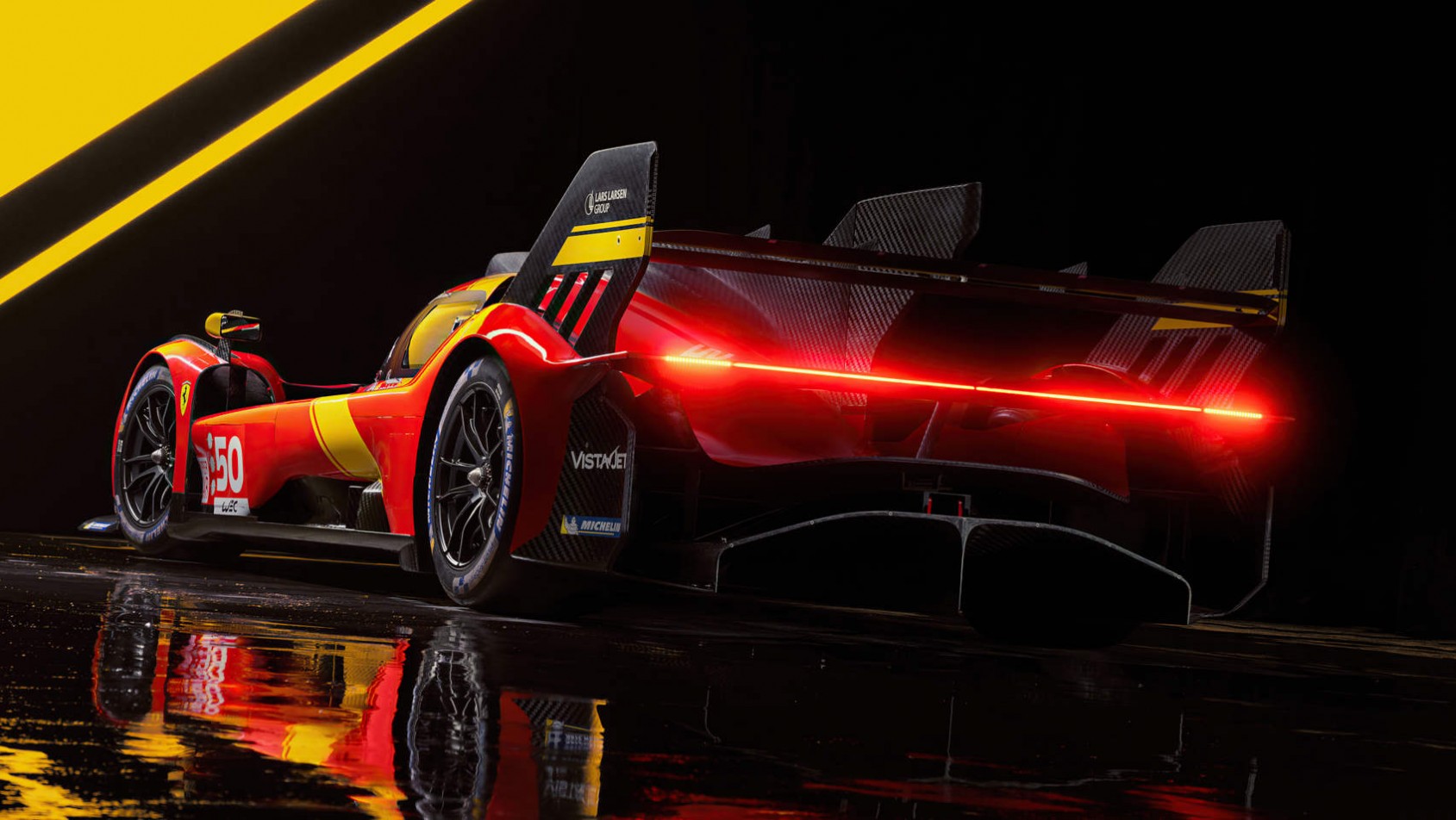 Ferrari 499P - widok z tyłu