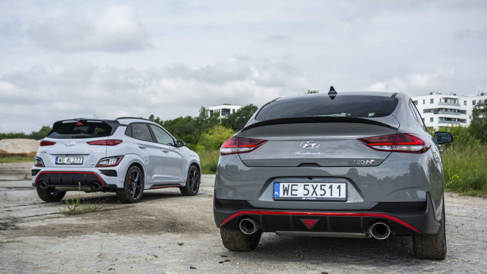 Hyundai i30 N Fastback i Kona N - widok z tyłu
