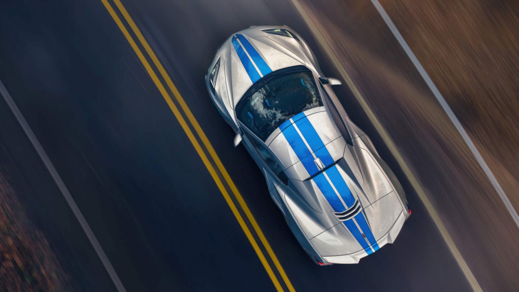 Chevrolet Corvette E-Ray - widok z góry