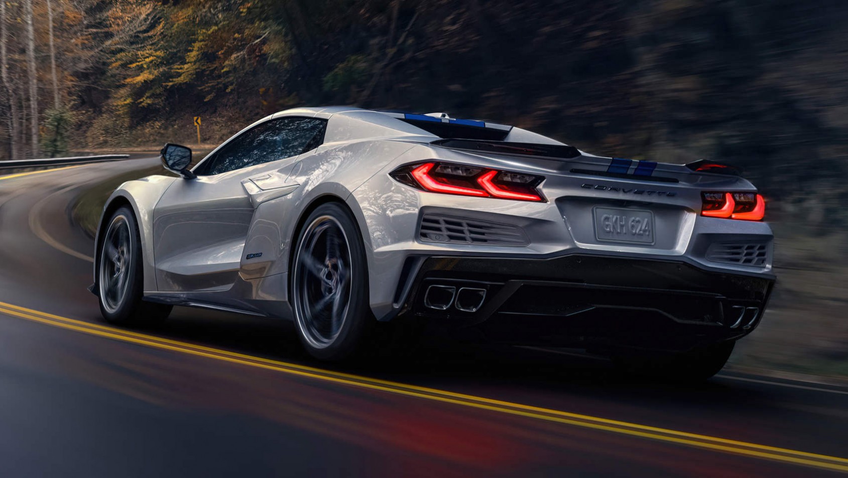 Chevrolet Corvette E-Ray - tył biały