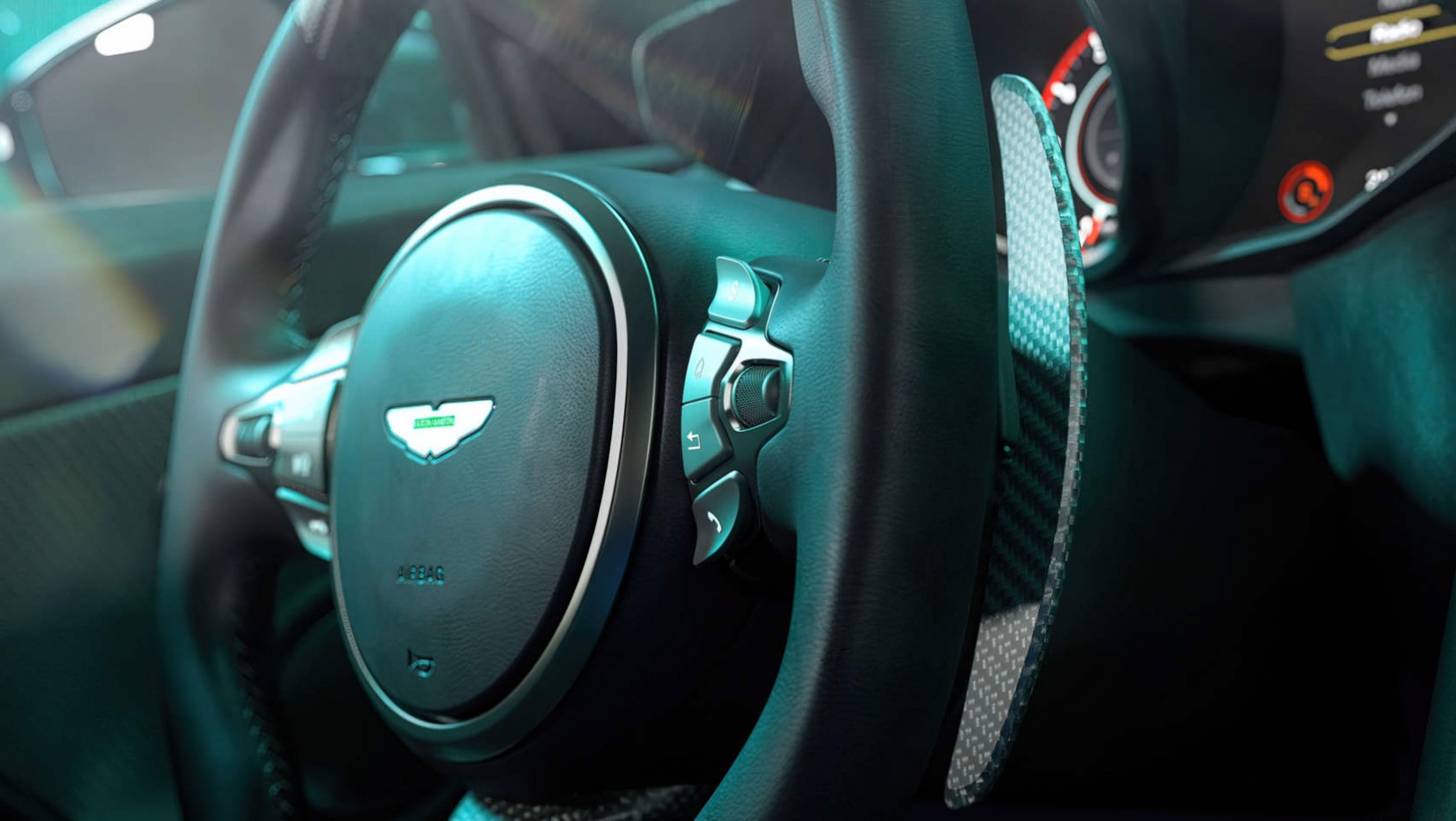 Aston Martin DBS 770 Ultimate Aston Martin DBS 770 Ultimate - detal kierownicy