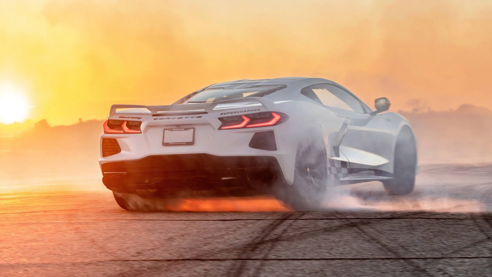 Hennessey Corvette C8 burnout
