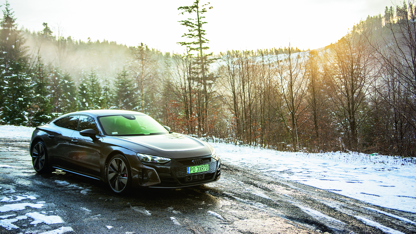 Audi RS e-tron GT na śniegu