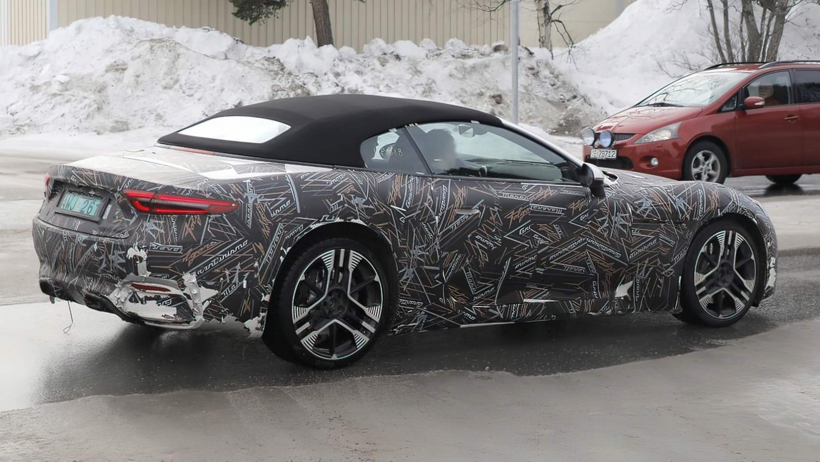 Maserati GranCabrio Folgore spyshot prawy tył