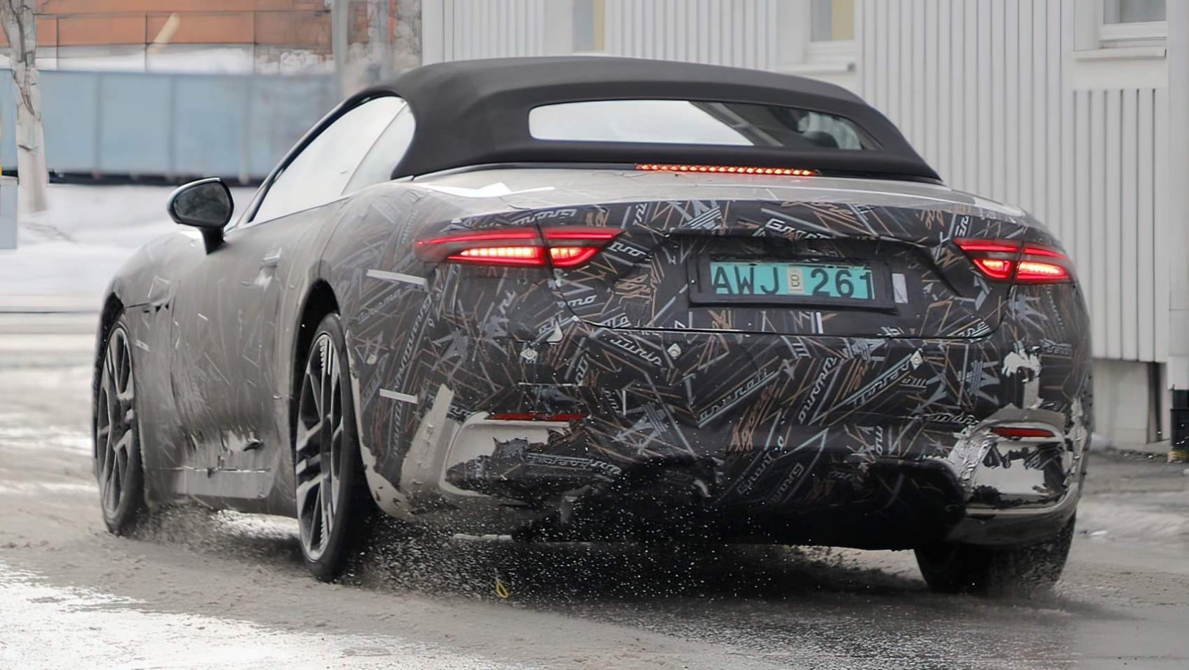 Maserati GranCabrio Folgore spyshot tył