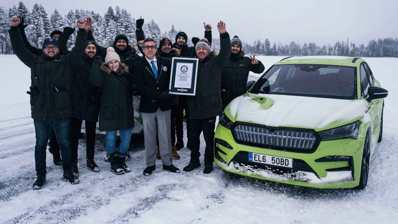 Rekord Guinnessa Evo i Skody - ekipa