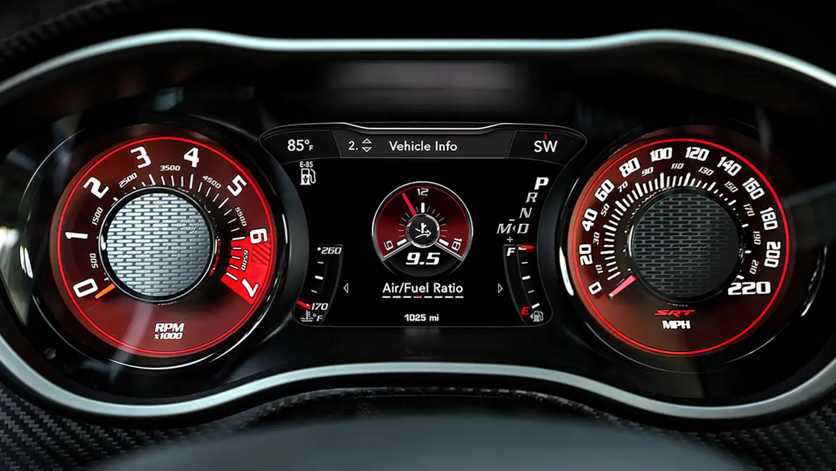 Dodge Challenger SRT Demon 170 zegary