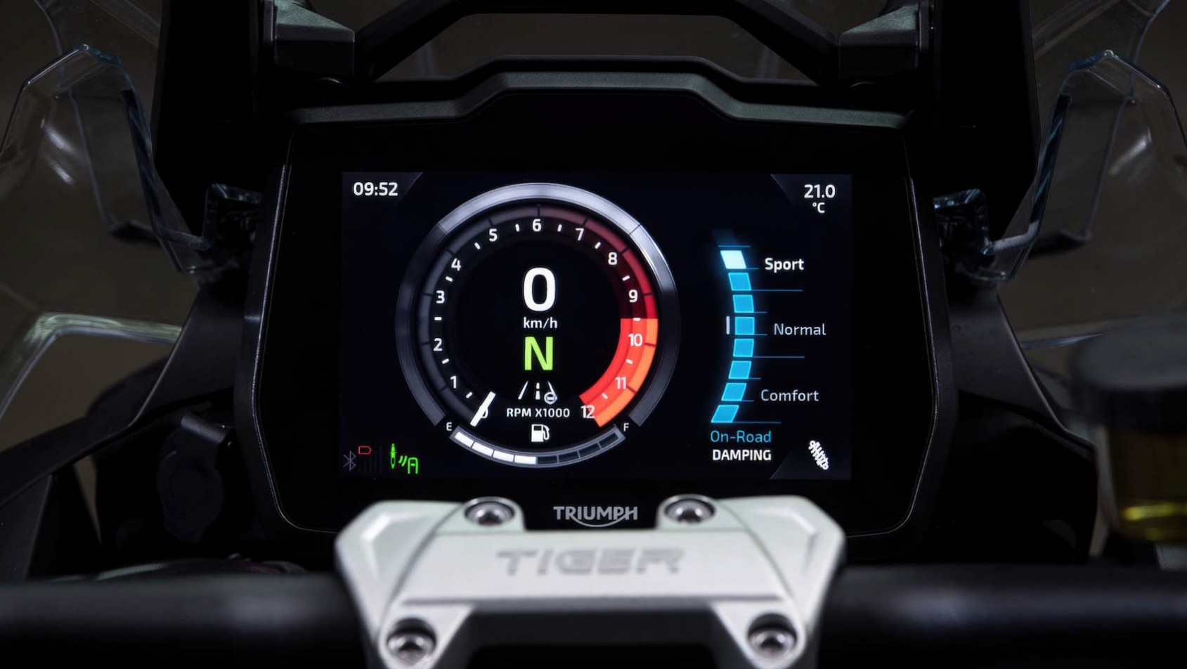 Triumph Tiger 1200 - kolorowy wyświetlacz