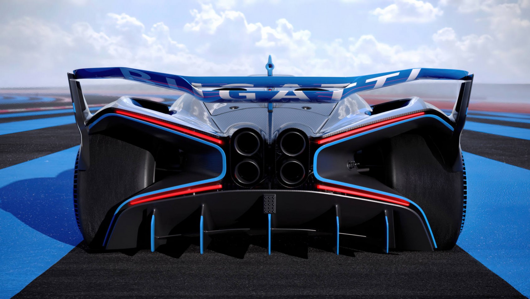 Bugatti Bolide Bugatti Bolide na torze Paul Ricard tył
