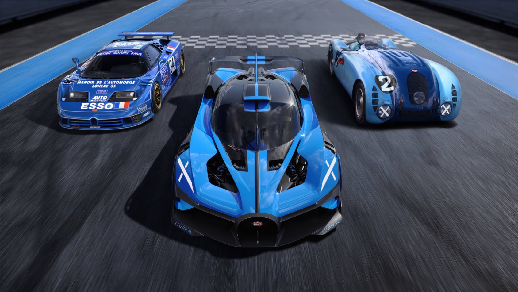 Bugatti Bolide Bugatti Bolide sesja z przodkami