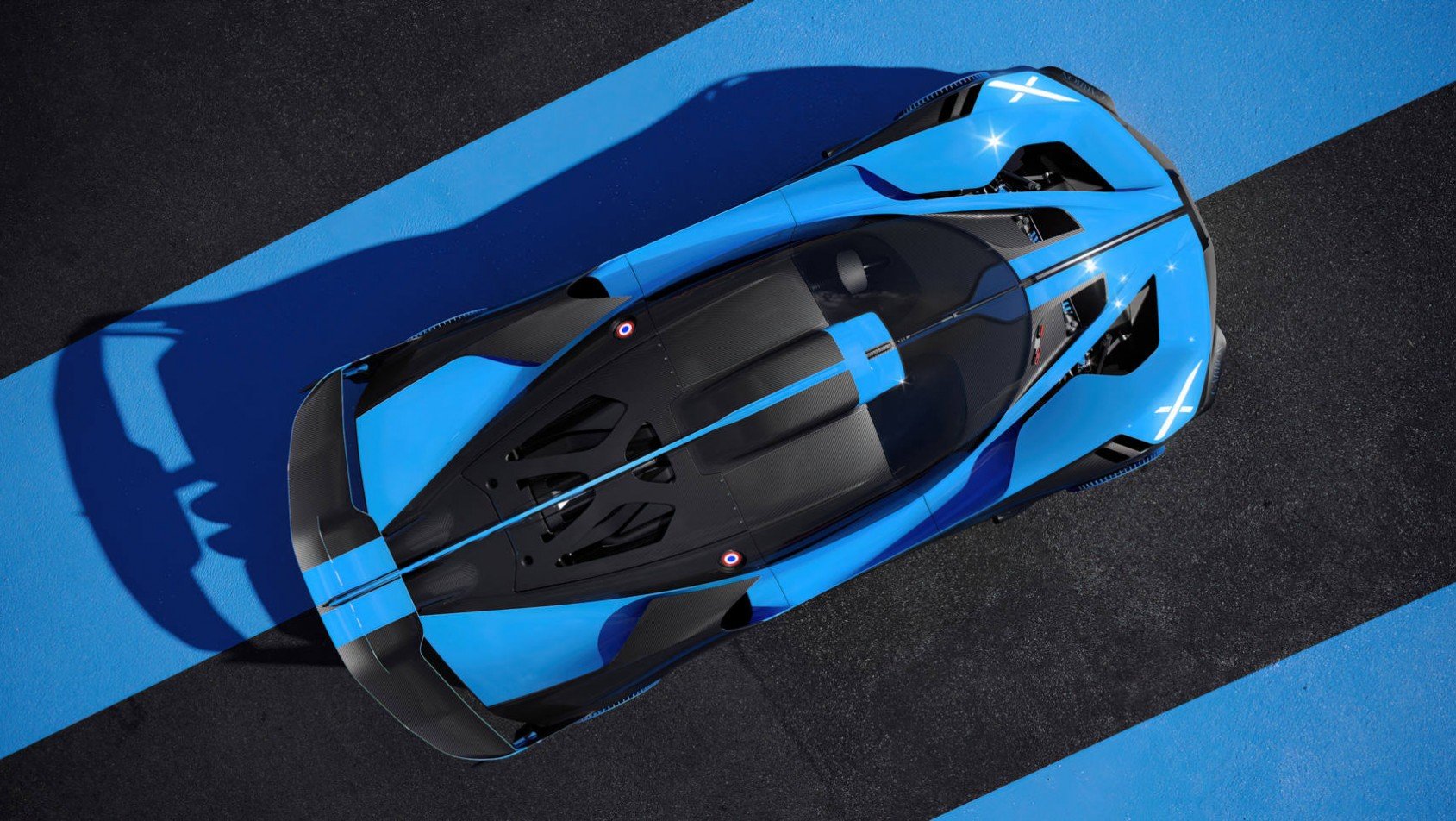 Bugatti Bolide Bugatti Bolide ujęcie z góry