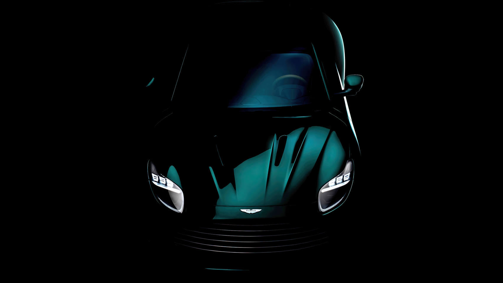 Aston Martin DB12 teaser przednia maska