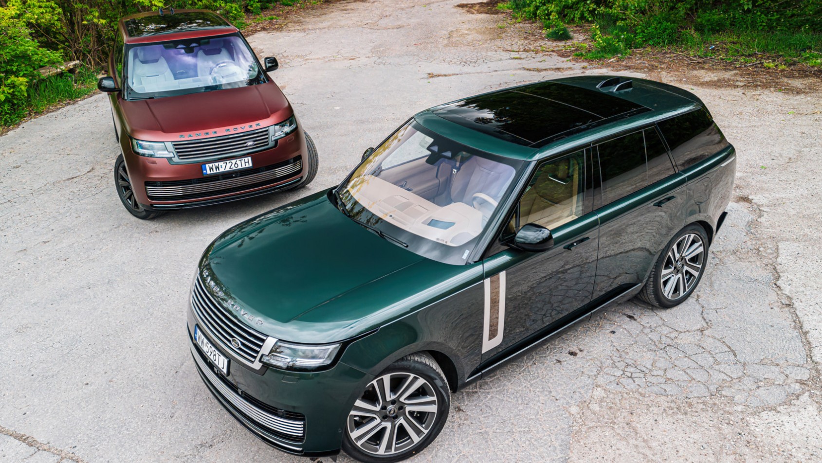 Range Rover SV sylwetka z góry