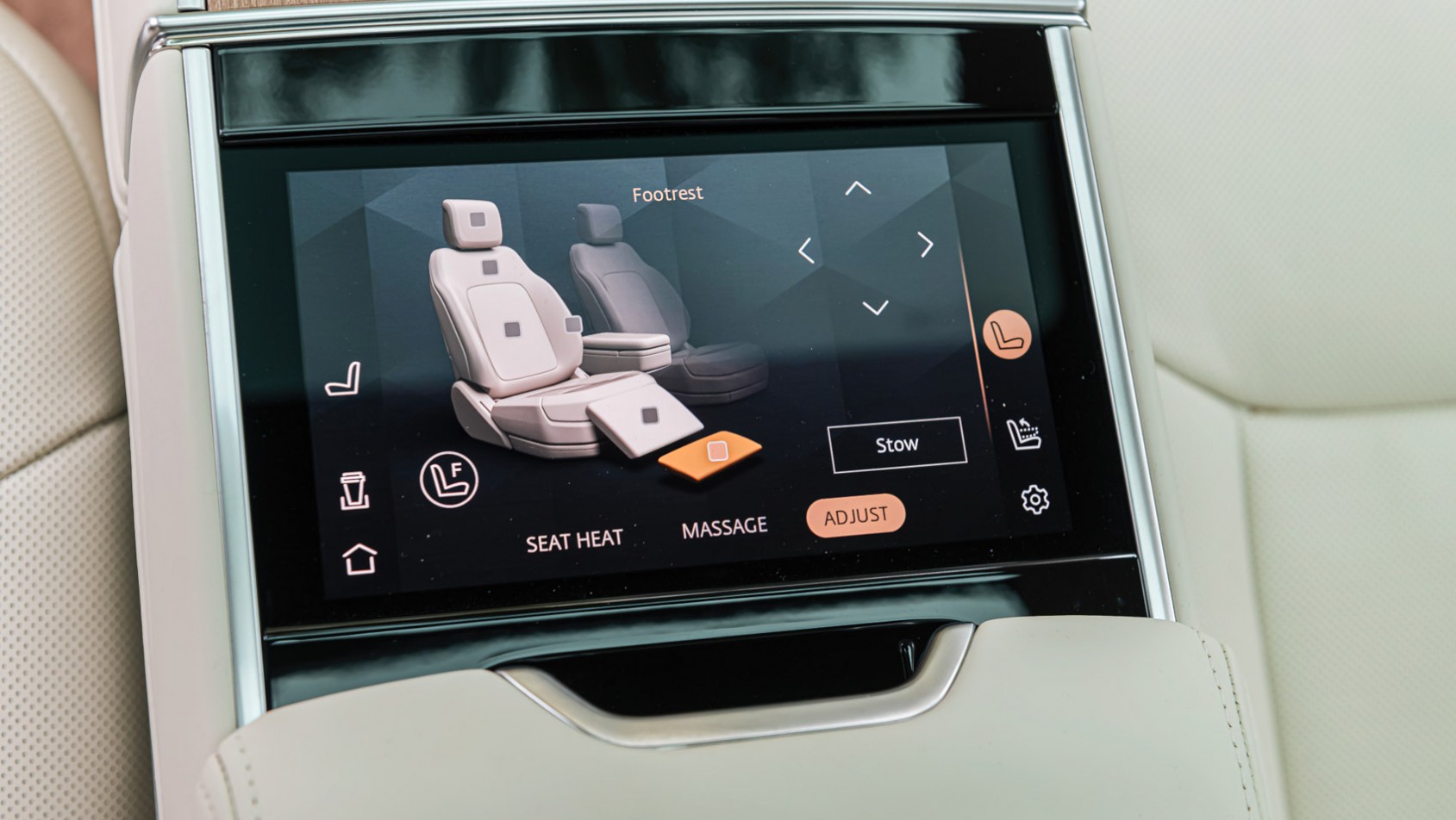 Range Rover SV sterowanie elektrycznymi fotelami