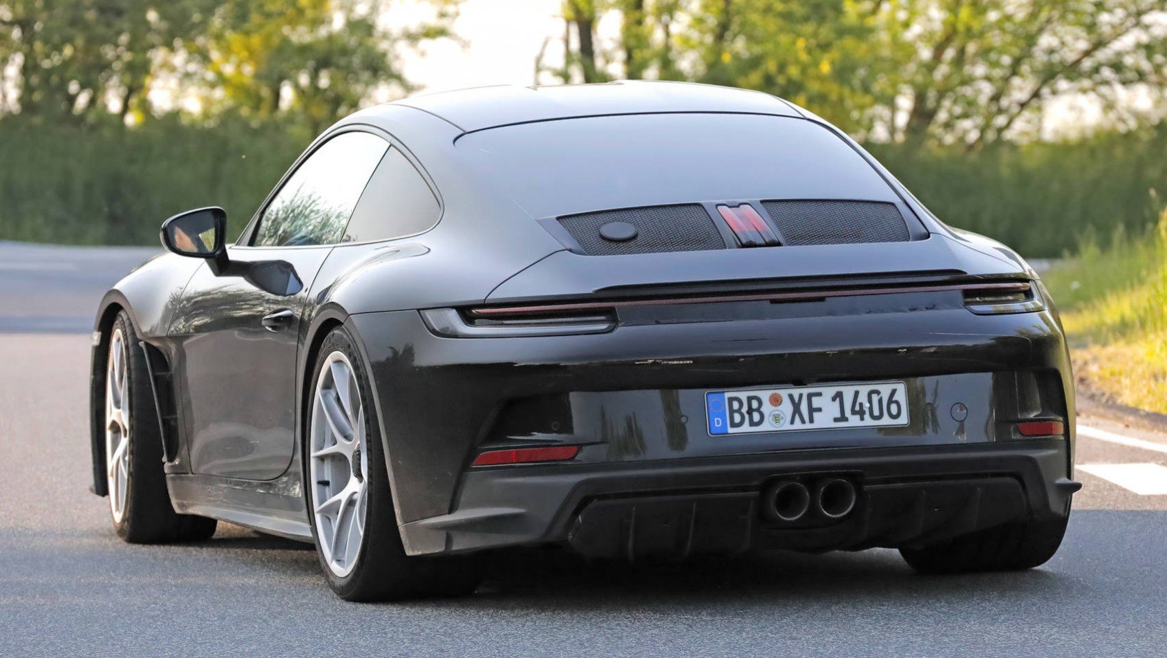 Porsche 911 ST spyshot tył