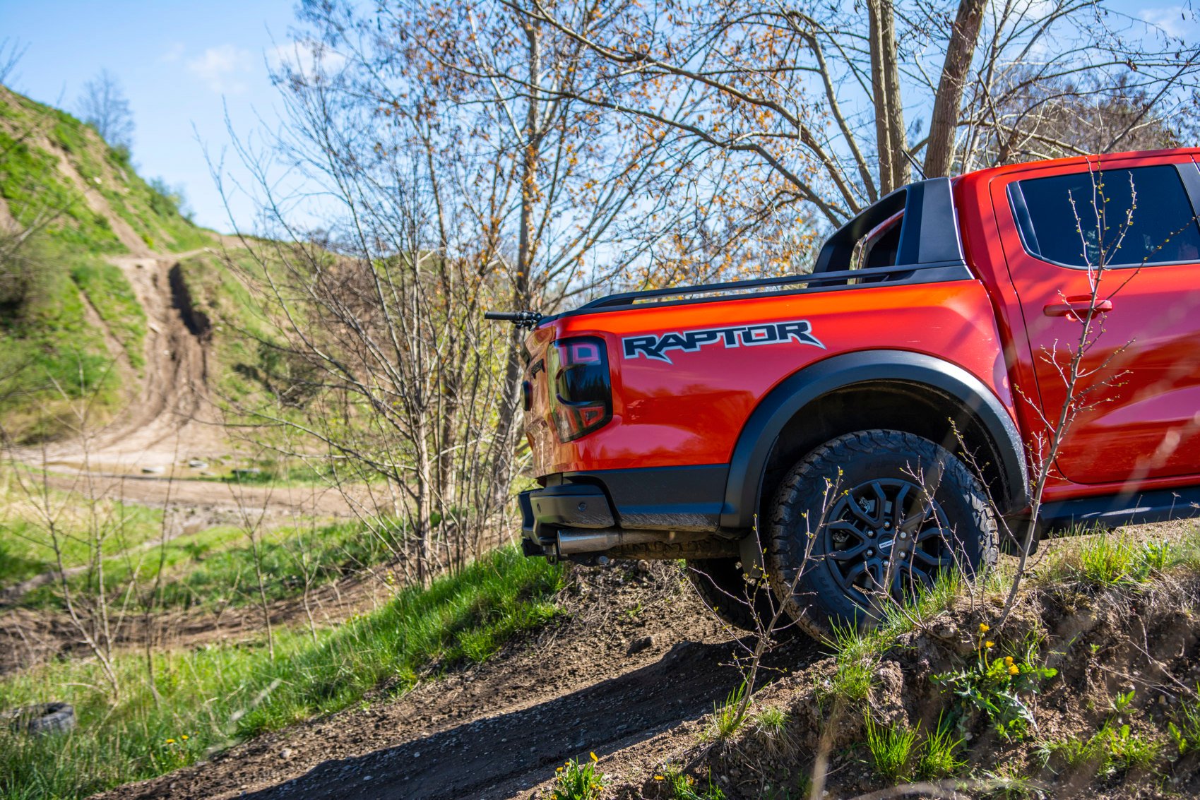 Ford Ranger Raptor test tył podjazd