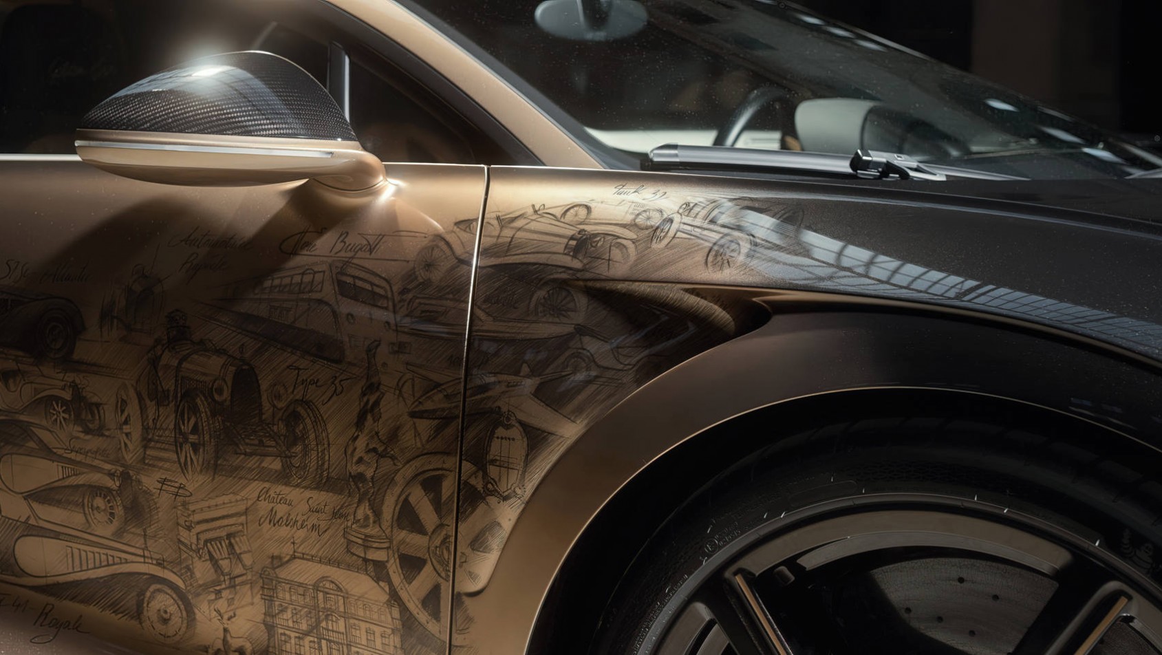 Bugatti Chiron Super Sport Golden Era rysunki