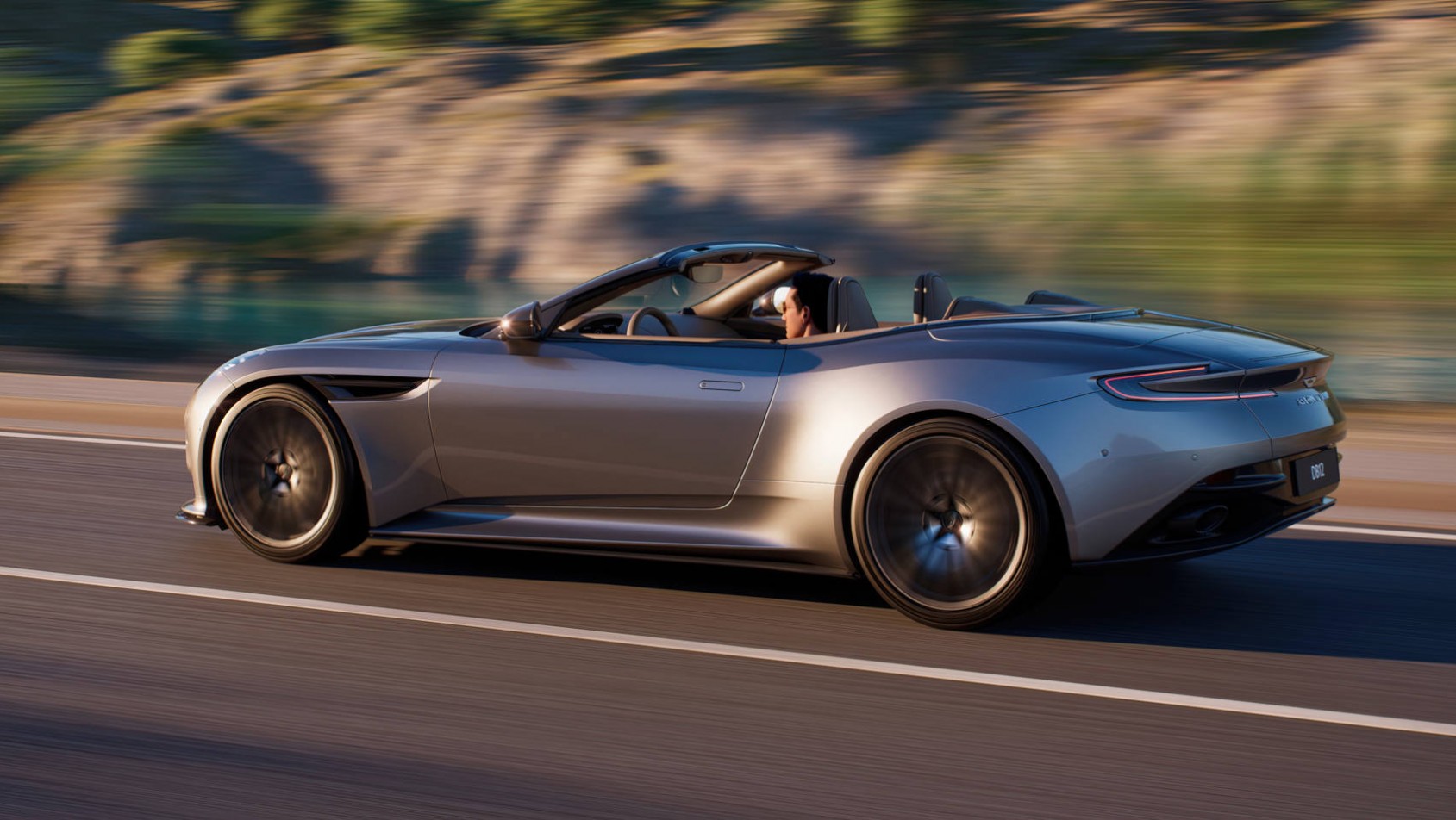 Aston Martin DB12 Volante tył dynamiczne