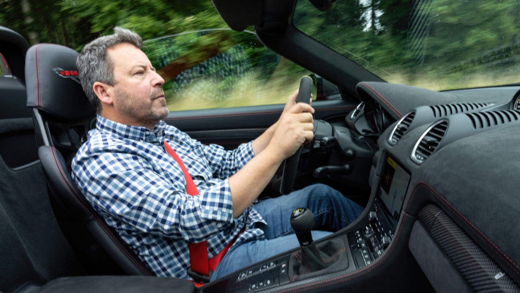 Porsche 718 Boxster Spyder RS - pozycja za kierownicą