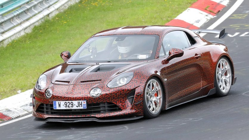 Alpine A110 Alpine A110 R spyshot nurburgring