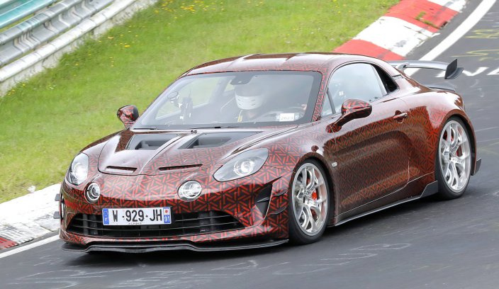 Alpine A110 R spyshot nurburgring