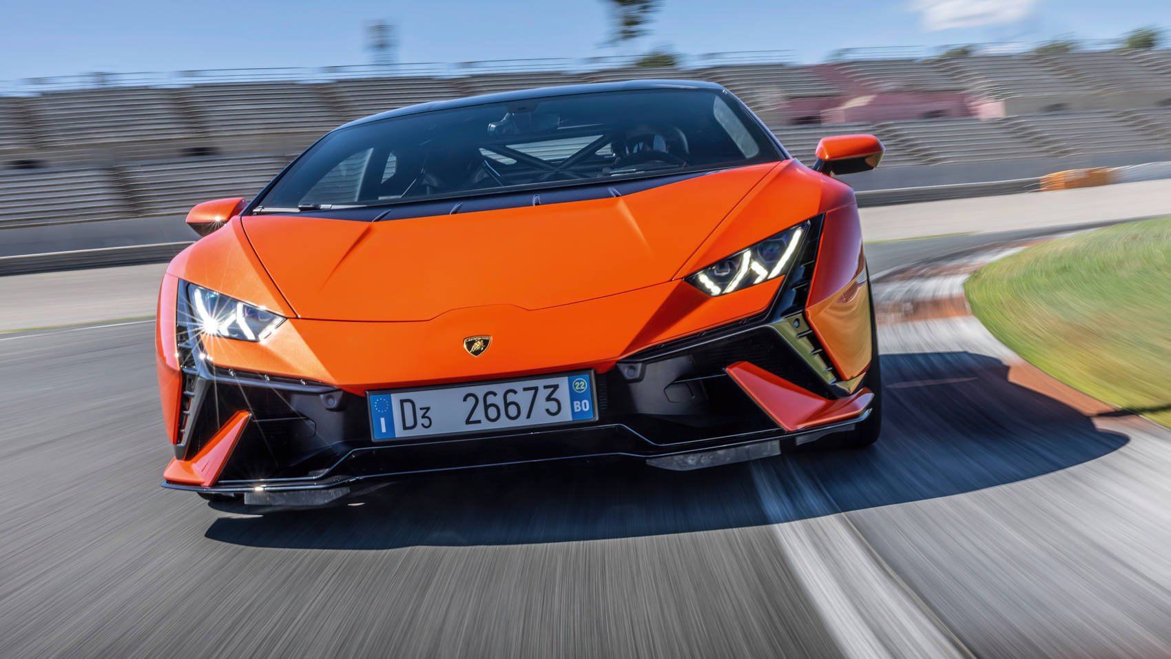 Lamborghini Huracan Tecnica test przód dynamiczne