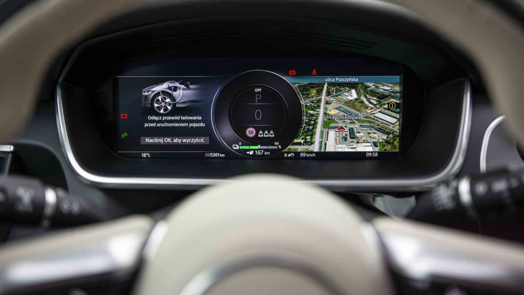 Jaguar I-Pace zegary