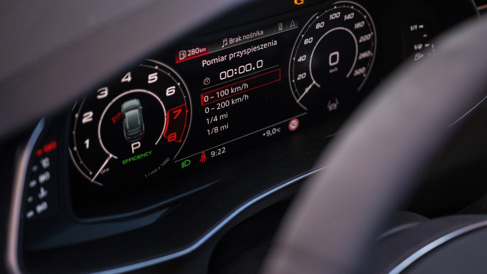 Audi RS 6 Audi RS6 Performance test zegary