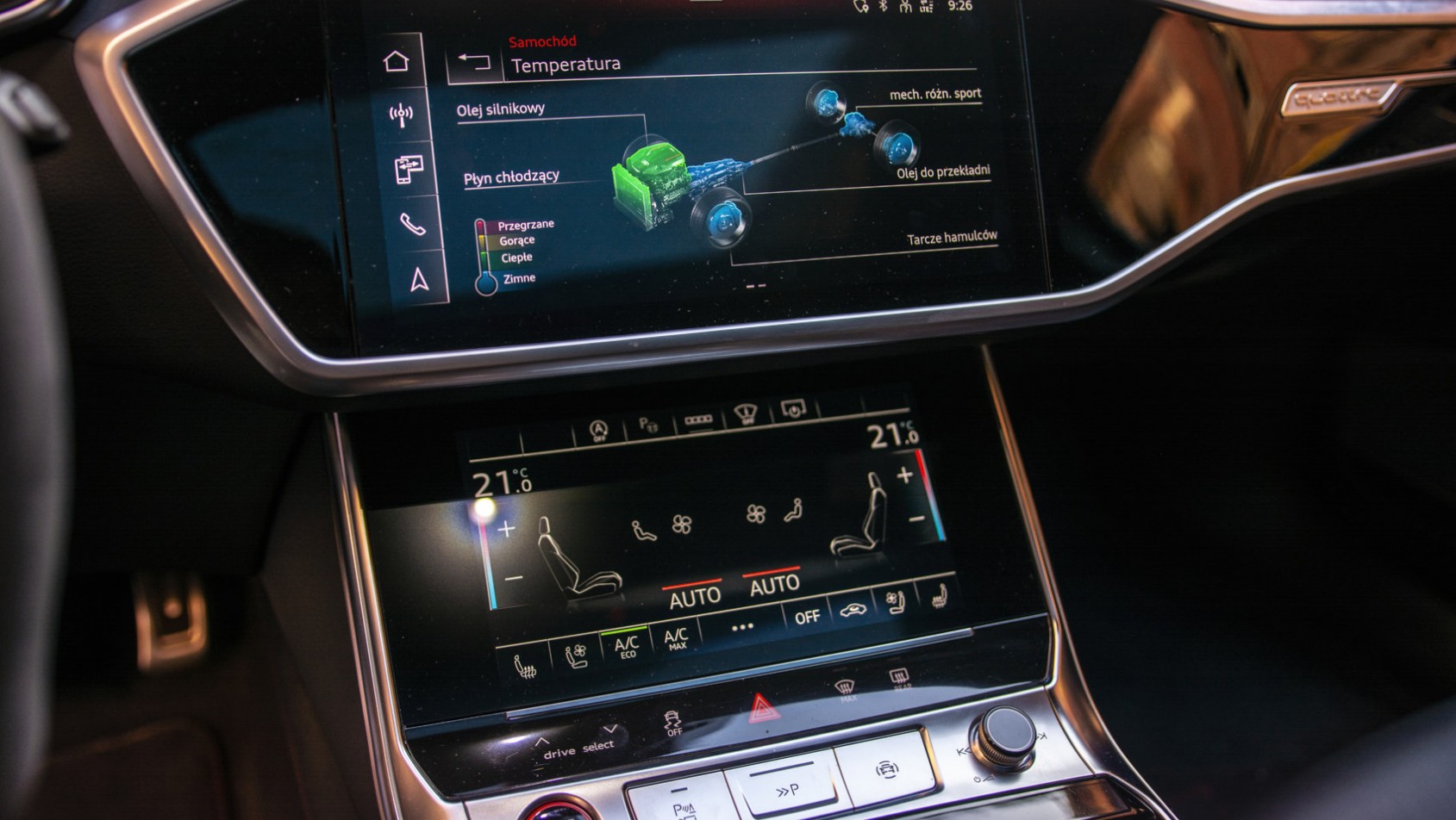 Audi RS 6 Audi RS6 Performance test deska rozdzielcza