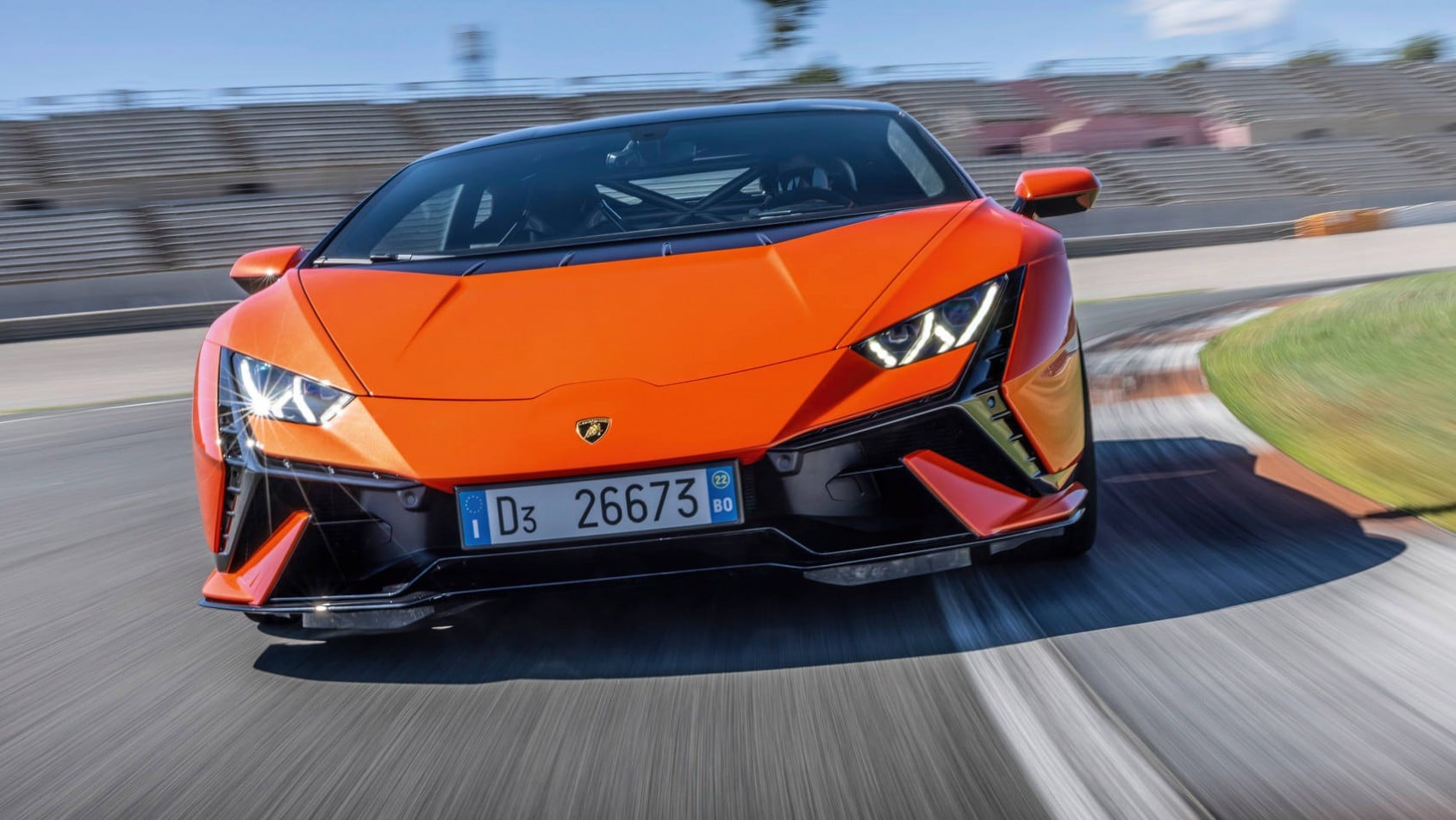 Lamborghini Huracan Tecnica test przód dynamiczne