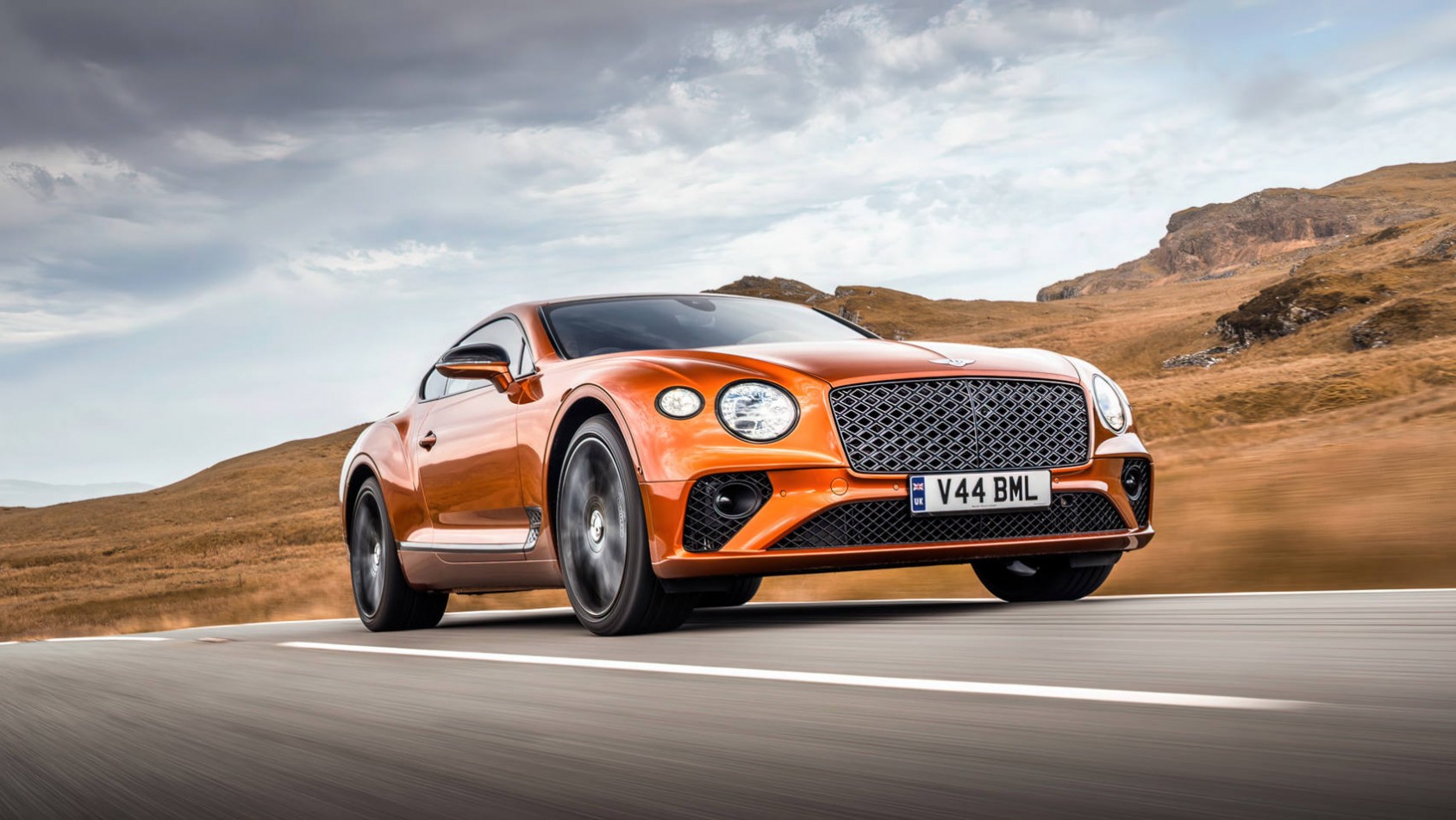 Bentley Continental GT - przód w górach