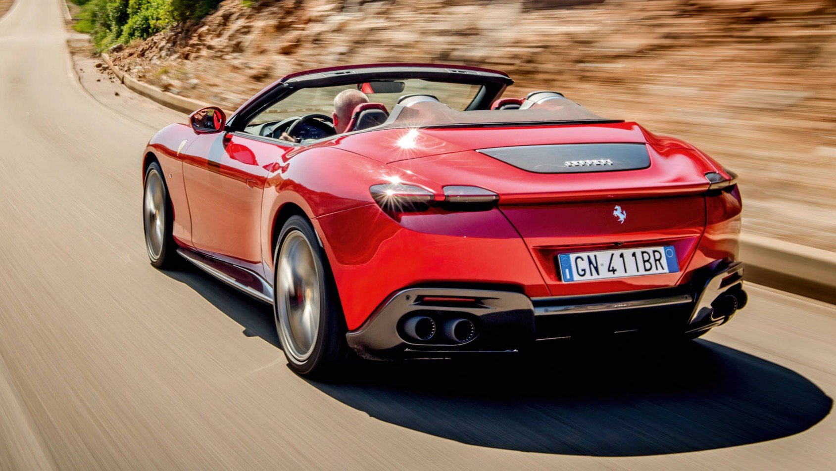 Ferrari Roma Spider test tył dynamiczne