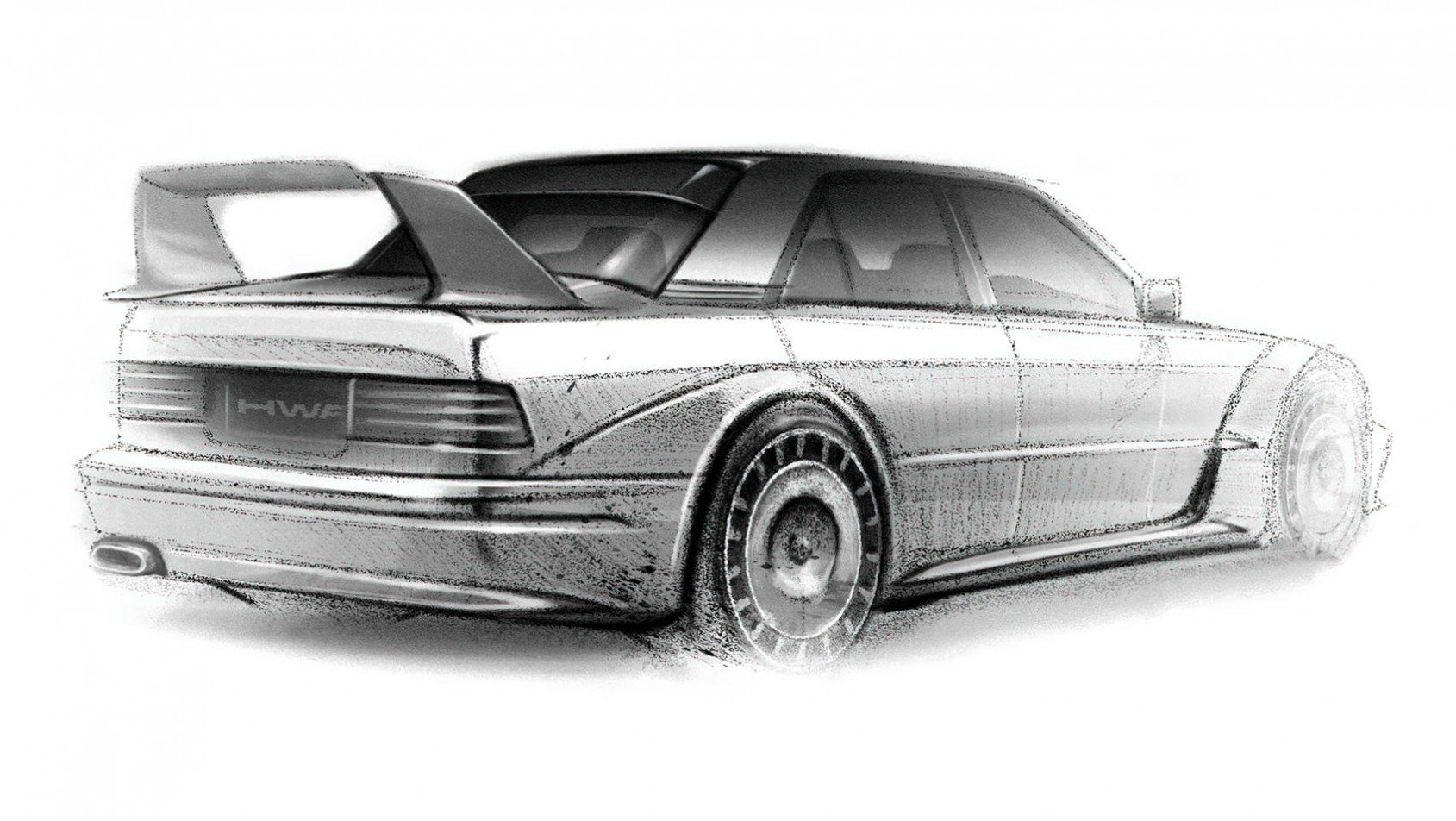 Mercedes-Benz 190E 2.5-16 Evo II HWA EVO Mercedes-Benz 190E 2.5-16 Evo II restomod tył