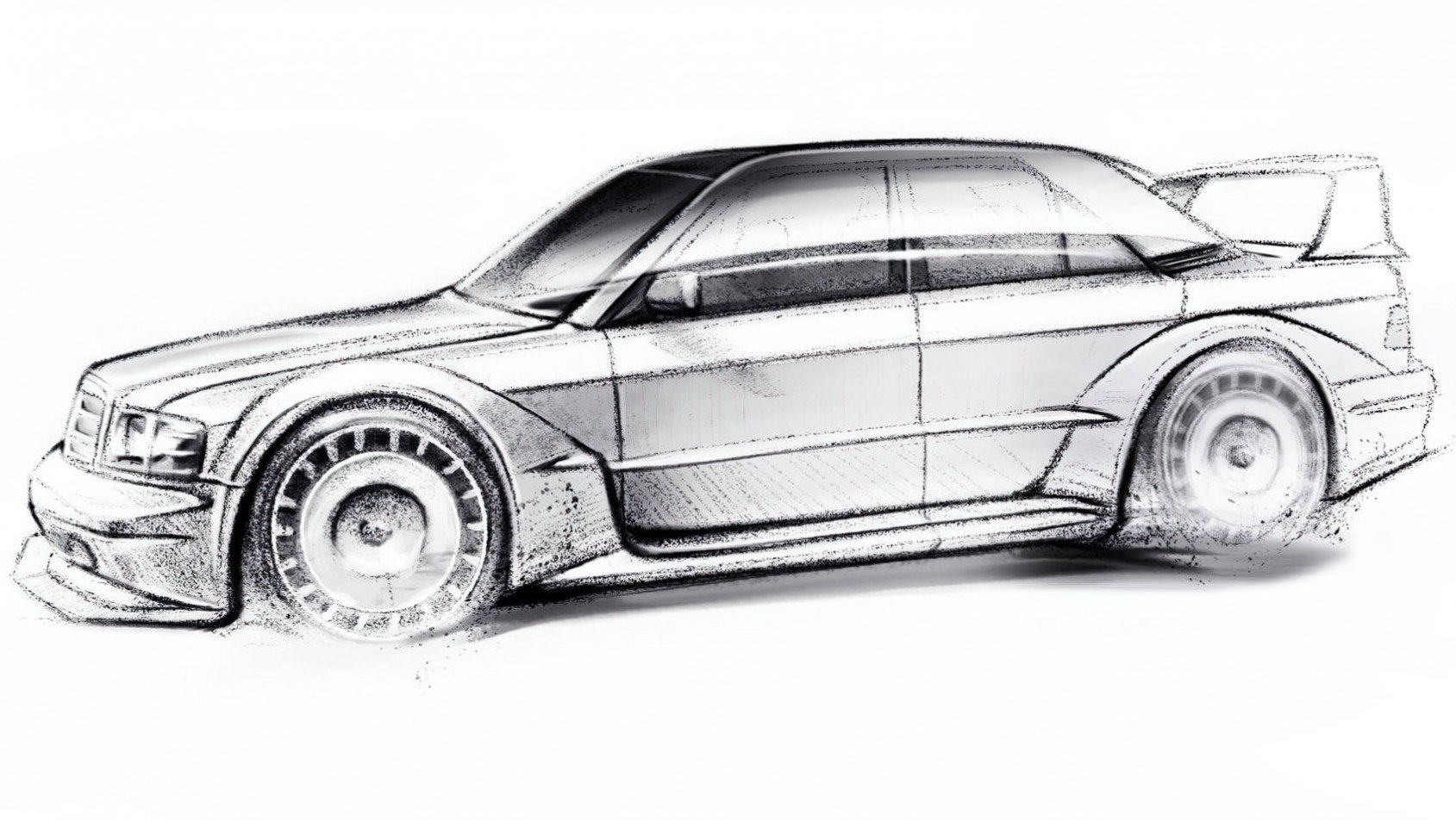 Mercedes-Benz 190E 2.5-16 Evo II HWA EVO Mercedes-Benz 190E 2.5-16 Evo II restomod szkic
