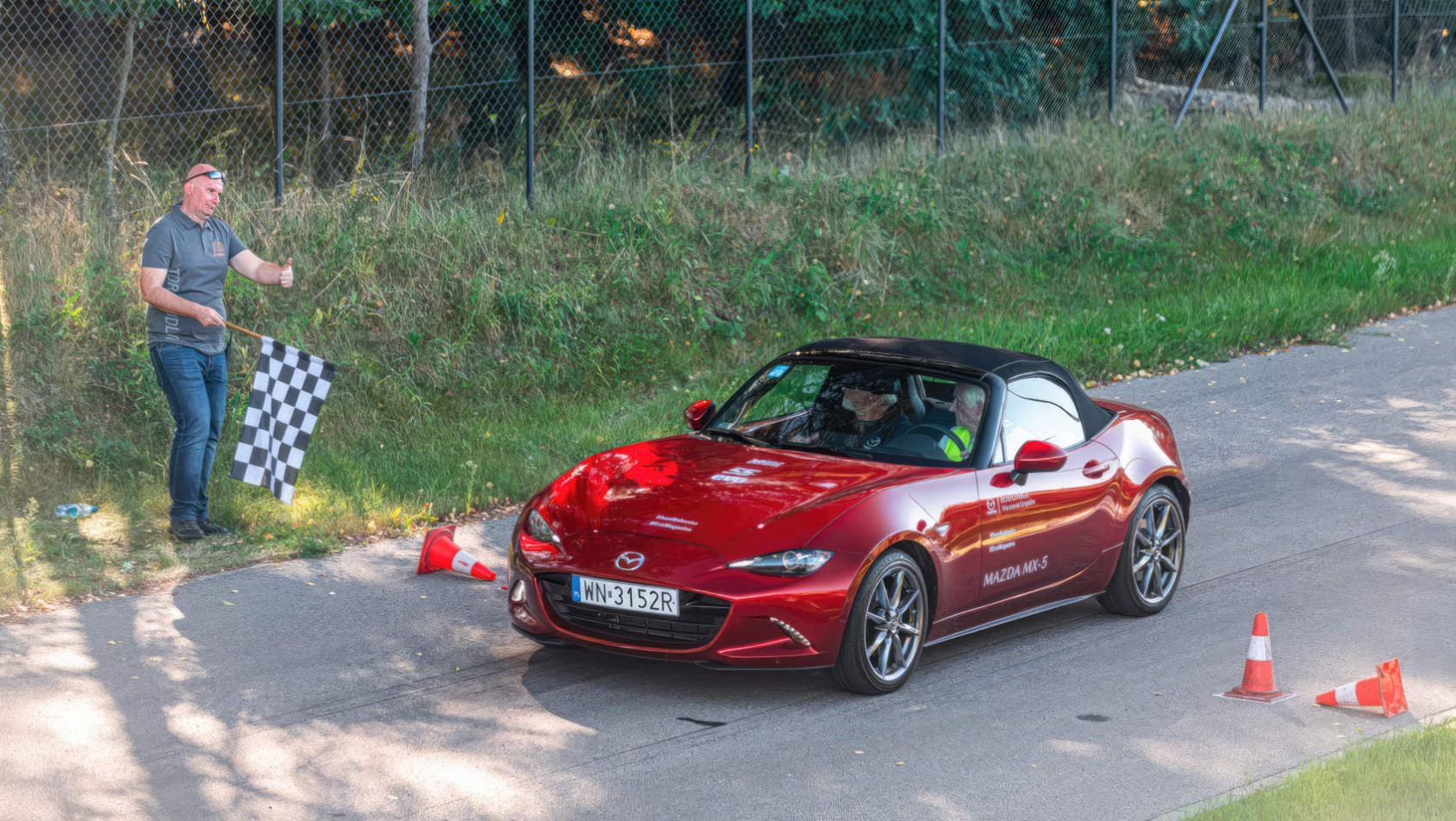 Flaga z szachownicą