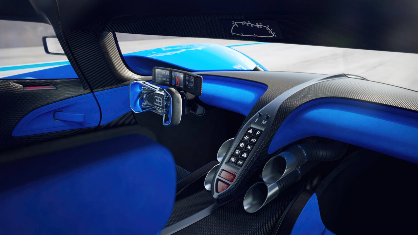 Bugatti Bolide Bugatti Bolide - wnętrze auta