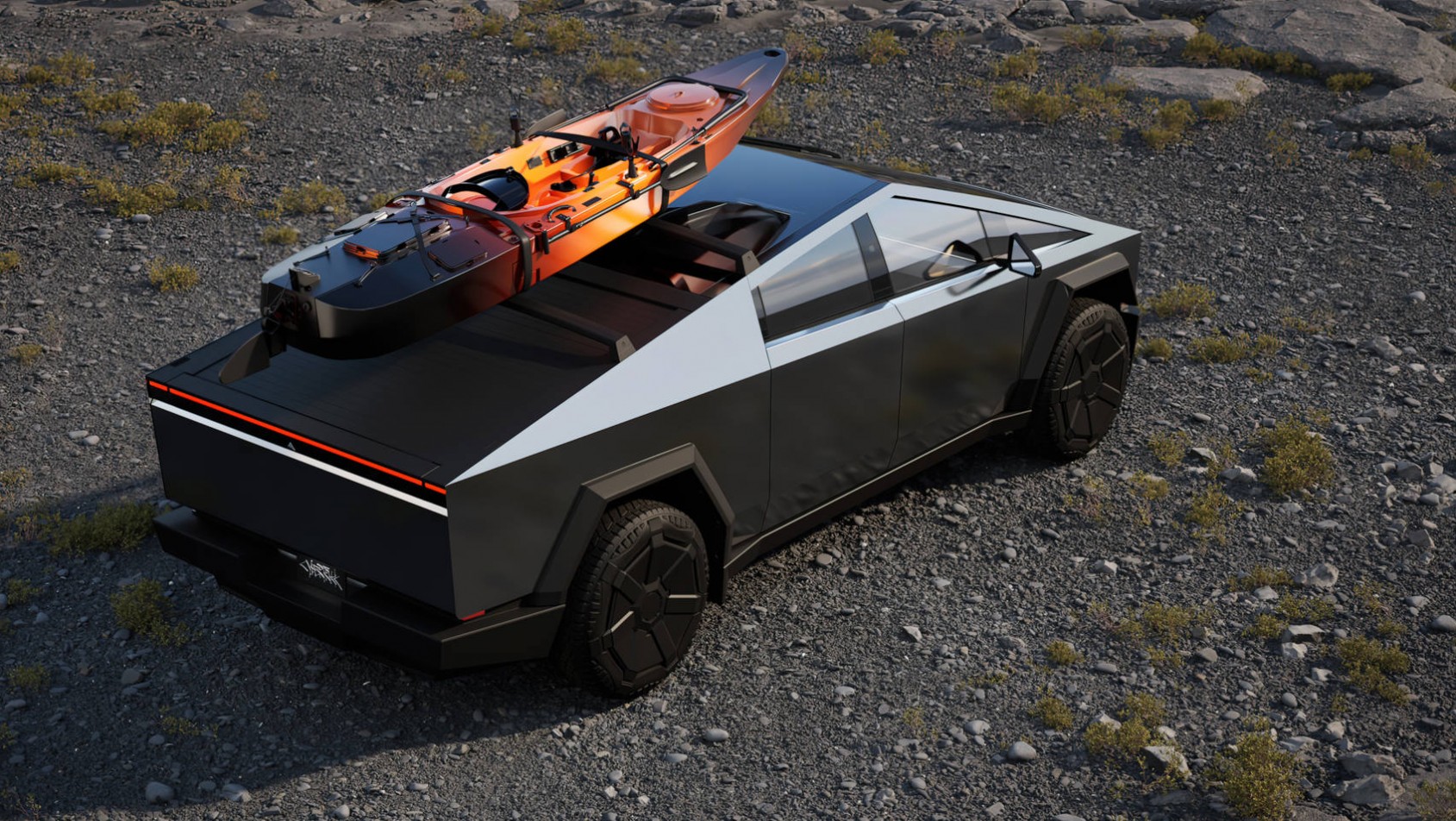 Tesla Cybertruck produkcyjna ładunek