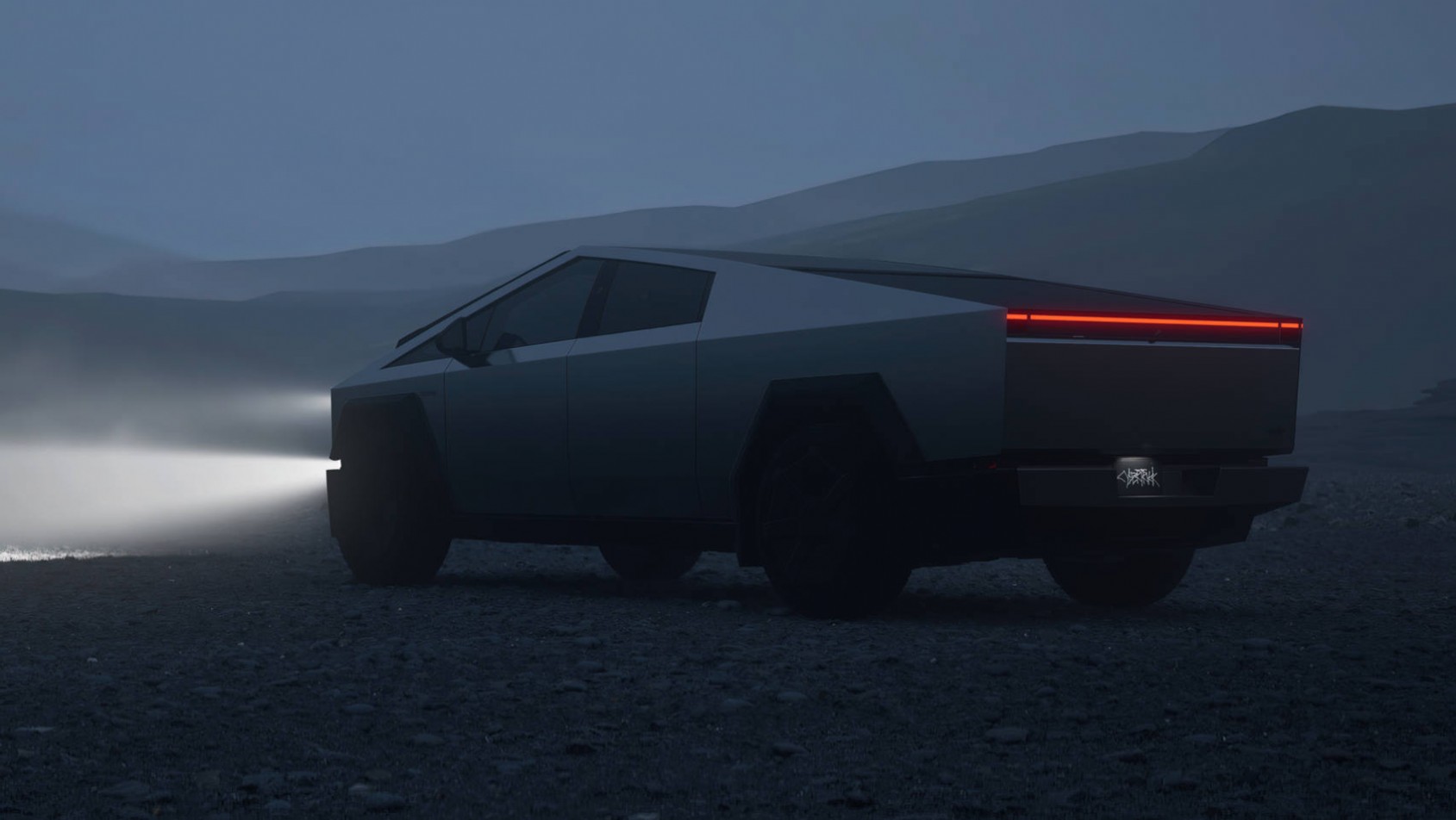 Tesla Cybertruck produkcyjna lewy tył