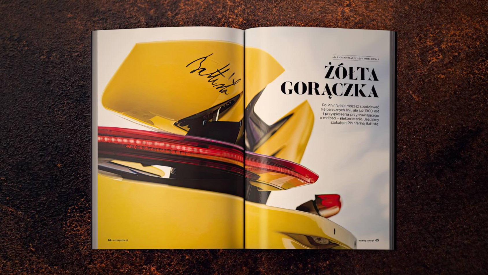 Pininfarina Battista w EVO Magazine