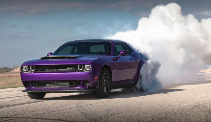 Dodge Challenger Hennessey Dodge Challenger Demon 1700 palenie gumy