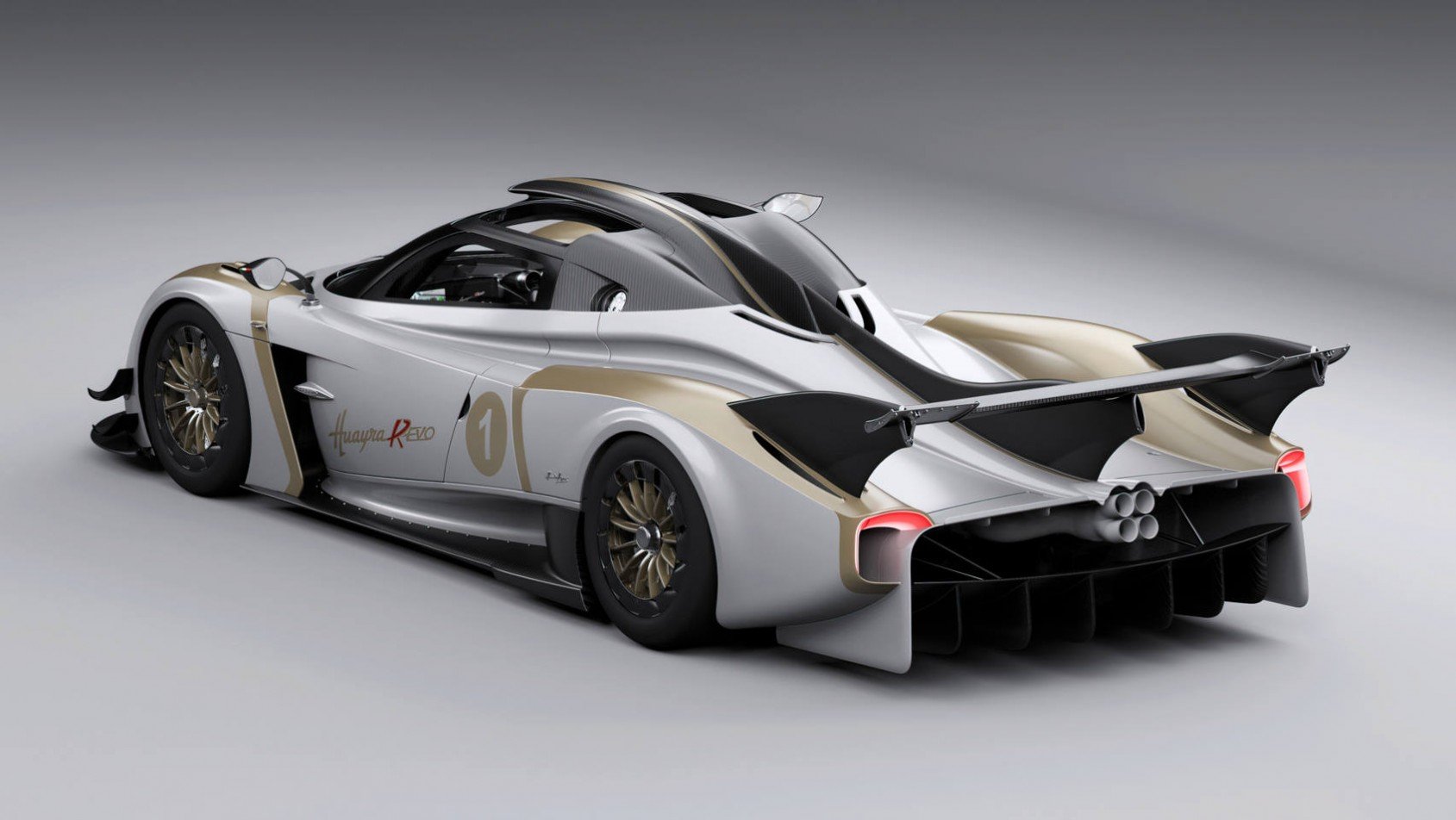 Pagani Huayra R Evo sylwetka tył