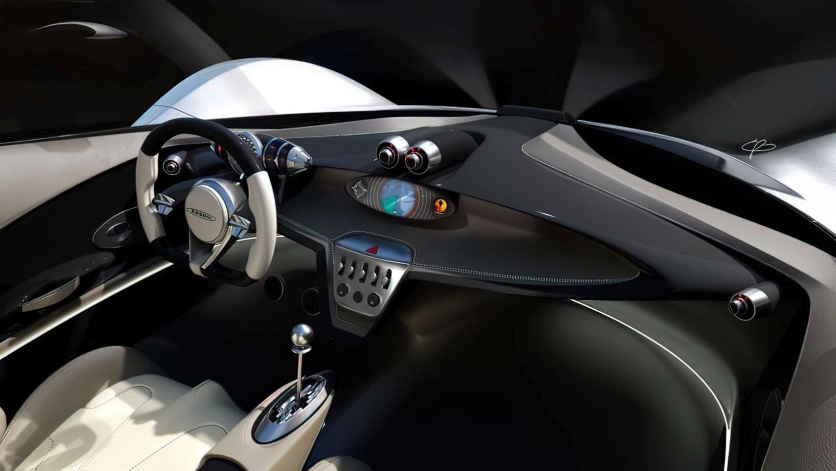 Pagani Alisea Pagani Alisea koncept kokpit