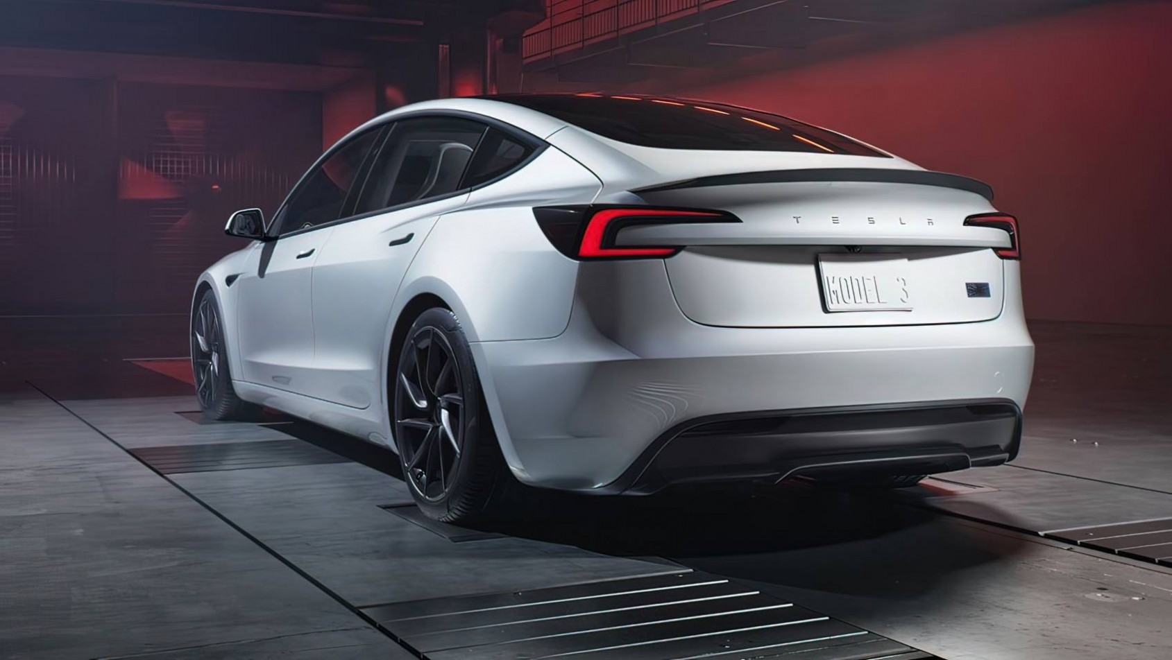 2024 Tesla Model 3 Performance tył biała