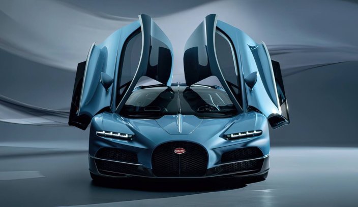 Bugatti Tourbillon przód prezentacja