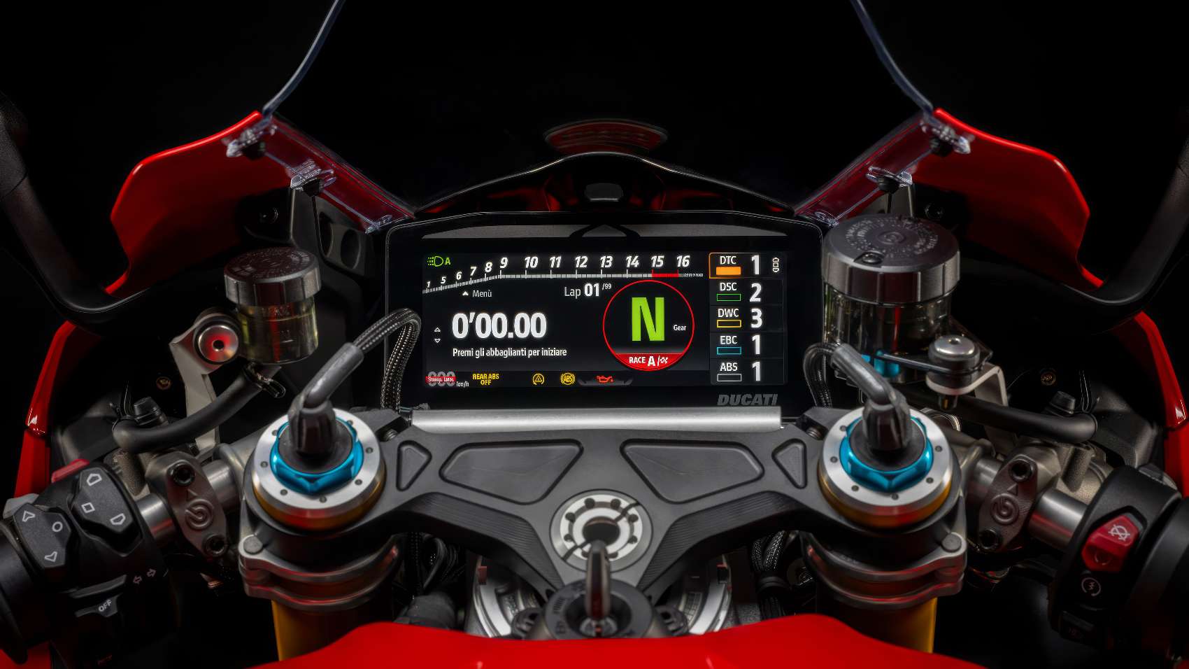 Nowe Ducati Panigale V4 - deska rozdzielcza