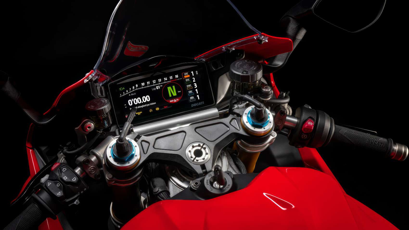 Nowe Ducati Panigale V4 - wyświetlacz