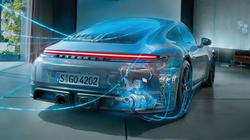 Porsche silnik sześciosuwowy grafika