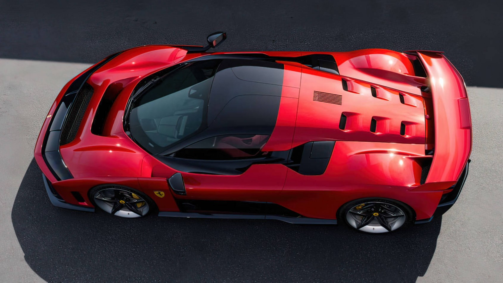 Ferrari F80 z góry