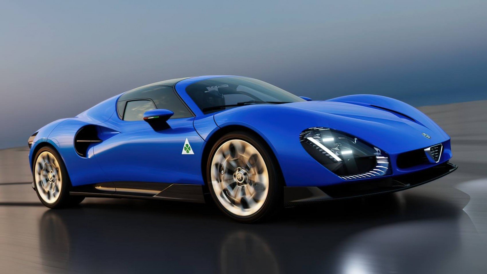 Alfa Romeo 33 Stradale niebieska przód