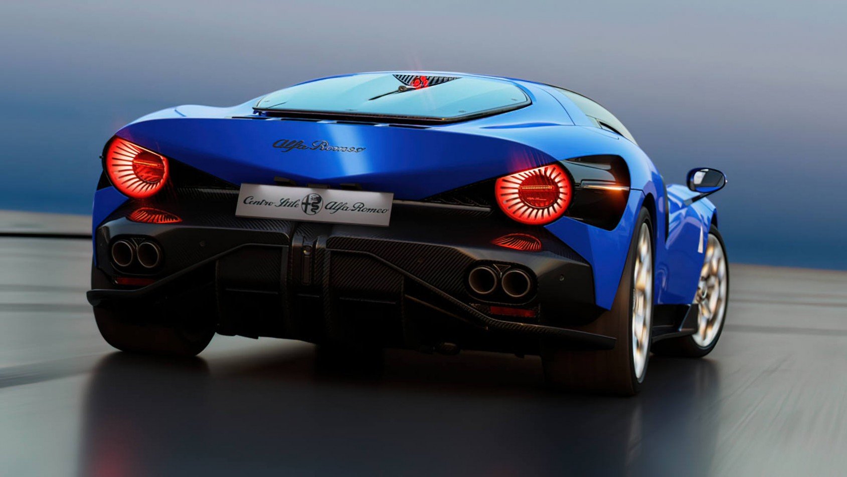 Alfa Romeo 33 Stradale niebieska tył